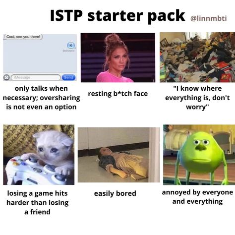 Mbti Istp Starter Pack, Mbti Istp, Istp Mbti, Infj Humor, Mbti Intp, Grell Black Butler, Istp Personality, Reading Girl, Intp T