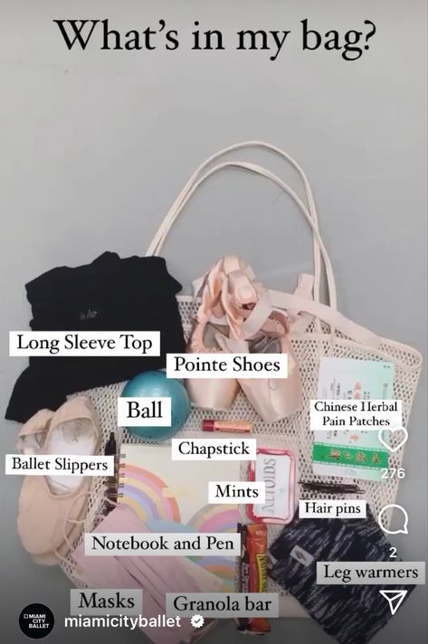 What To Put In Your Ballet Bag, Ballet Starter Pack, What To Put In Dance Bag, What's In My Ballet Bag, Dance Bag Organization, What’s In My Dance Bag, Ballet Bag Essentials, Whats In My Dance Bag, Dance Necessities