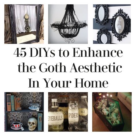Goth Aesthetic Decor, Goth Christmas Aesthetic, Gothic Christmas Decorations, Gothic Decor Diy, Diy Gothic Decor Crafts, Townhouse Bedroom, Goth Bedroom Decor, Witchy Ideas, Gothic Furniture Diy