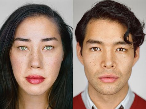 LEFT: Julie Weiss, 33, Hollywood, California | Self-ID: Filipino, Chinese, Spanish, Indian, Hungarian, and German Jew | Census boxes checked... Half Asian Women, Multiracial People, Half Asian, Martin Schoeller, Mixed Race People, Spanish People, German People, Theory Of Evolution, Human Evolution