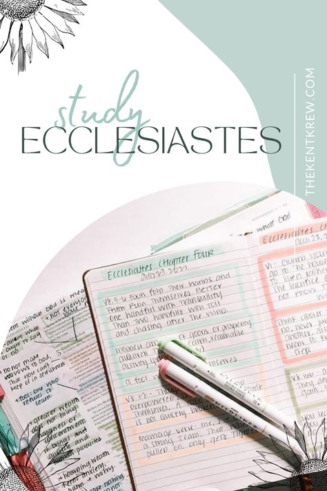 Bible Chapters For Women, Ecclesiastes Bible Study, Ecclesiastes Study, Ecclesiastes Bible Journaling, Wisdom In The Bible, Ecclesiastes 2, Painted Journals, Bible Study For Women, Bible Journaling Ideas