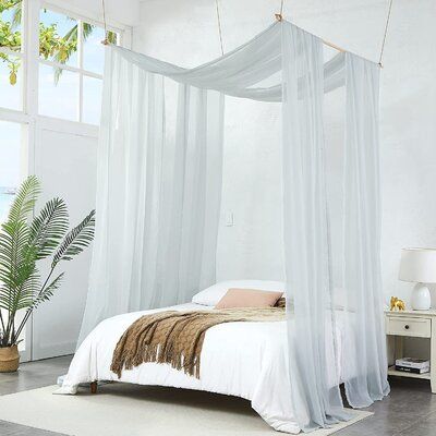 Make Your Bedroom Special with Eider & Ivory™ Bed Canopy Drapes in 7 Colors (Beige, Caramel Gold, Navy Blue, Sage Green, Silver, Teal and White). Pick From 55 inch wide by 216 Inches long (18 Feet or 6 Yards), or 55 inch wide by 288 Inches long (24 Feet or 8 Yards) Sheer Scarves for Canopy Beds, Bed Tents, Party Decoration, Fabric for Wedding Reception. Can Also Be Used as Window Scarf or Wedding Arch Drapes. Color: Silver, Size: King | Eider & Ivory™ Canopy Bed Curtains In 7 Colors & 2 Sizes Po Twin Bed Privacy Curtain, Queen Size Canopy Bed Curtains, Black Sheer Canopy Over Bed, Net Canopy Over Bed, Canopy Full Size Bed, Curtains Over Bed Canopy, Drapes For Bed, Sheer Curtains Around Bed, King Size Bed Canopy
