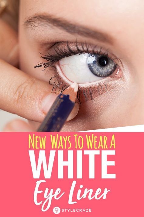 Eye Makeup With White Kajal, White Kajal Makeup, White Kajal Eyes, White Eye Pencil Makeup, White Waterline Makeup, White Liner Makeup Looks, White Eyeliner Waterline, White Kajal, Eyeliner Under Eye