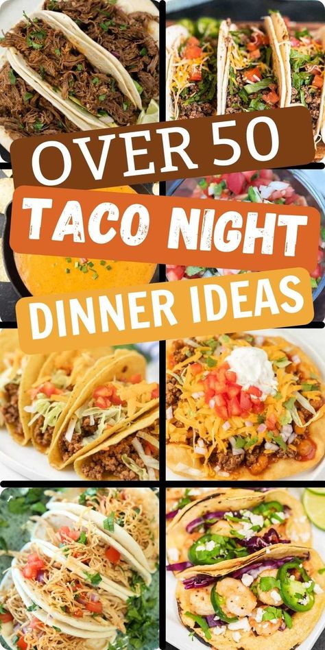 Essen, Taco Night Ideas, Taco Dinner Party, Taco Night Recipes, Taco Dinner Recipes, Taco Tuesday Recipes, Taco Meal, Mexican Menu, Taco Dinner