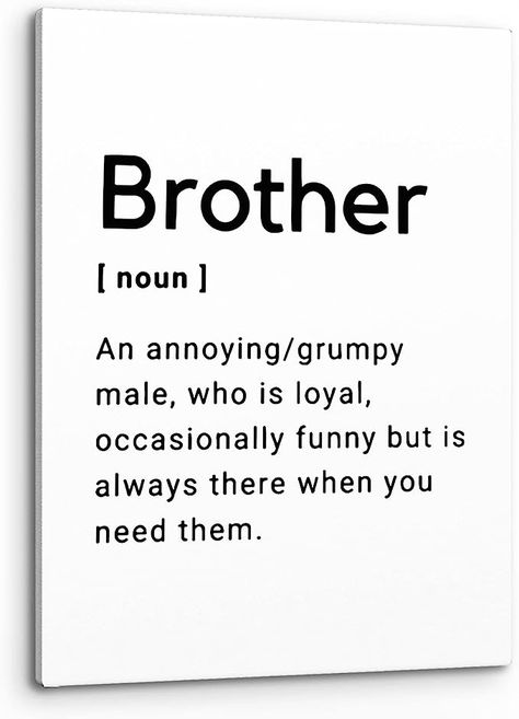 Amazon.com: PHAMTE Brother Quotes Wall Art,Minimalist Brother Definition Print Framed Canvas Painting Artwork Home Living Room Bedroom Boys Room Office Decor,Brother Birthday Gifts (11x14Inch): Posters & Prints Words For Brother Birthday, Creative Gifts For Brothers Birthday, Gifts For My Brother Birthday, Cute Gifts For Brother, Drawing Ideas For Brother, Brothers 18th Birthday Gift, Diy Gift Ideas For Brother Birthday, Brother 18th Birthday Gift, Creative Gifts For Brother