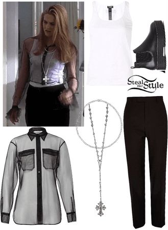 90s Outfits Clueless, Cher Horowitz Calvin Klein Dress, Clueless Vibes Outfit, Cher Inspired Outfits Clueless, Outfits From Clueless, Cher Horowitz Aesthetic Outfits, Clueless Movie Outfits, Cher Horowitz Outfit Inspiration, Cher Clueless Outfit Inspiration