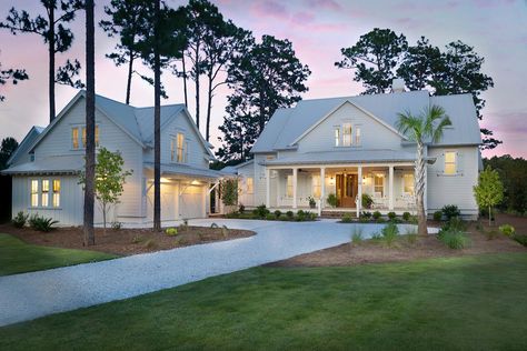 Low Country Homes Plans, Low Country Cottage, Pebble Stone Flooring, Low Country House Plans, Low Country House, Low Country Homes, Country Cottage Homes, Transitional Exterior, South Carolina Homes