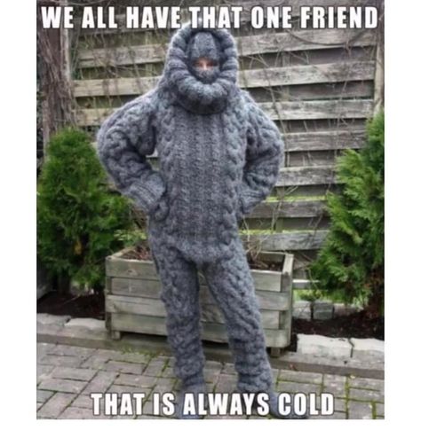 We all have that one friend that is always cold funny memes friend meme humor funny memes friend memes Workout Exercises, Cold Meme, Knitting Quotes Funny, Gros Pull Mohair, Fall Memes, Week Workout, Knitting Quotes, Always Cold, Fall Inspiration