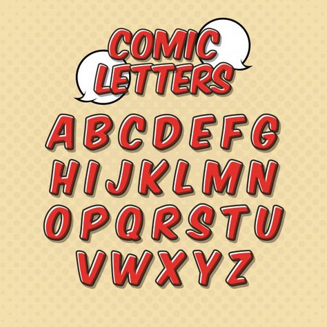 Letras Comic, Pop Art Font, Comic Book Font, Comic Book Writing, Design Alphabet, Comic Font, Cartoon Font, Font Alphabet, Typography Alphabet