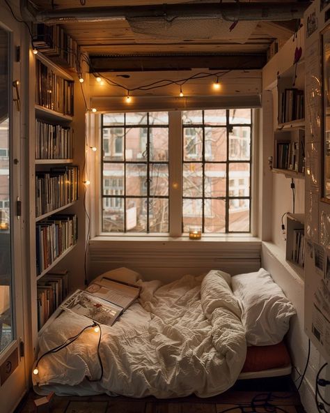 30 Small Cozy Bedroom Decoration Ideas: Maximize Comfort, Minimize Space - Cozy and Rosy Small But Cozy Bedroom, Book Corner Ideas Bedroom Cozy Nook, Small Bedroom Boho Ideas, Cozy Studio Apartment Ideas Small Spaces, Reading Bedroom Aesthetic, Bed Inspo Ideas Cozy Bedroom, Cozy Bedroom Layout, Cozy Lighting Bedroom, Reading Nooks For Adults