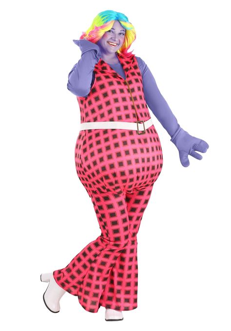 PRICES MAY VARY. Polyester Zipper closure Size: 1X COSTUME INCLUDES: This Lady Glitter Sparkles Plus Size Trolls Costume comes with a plush jumpsuit with an attached belt, a shirt, a pair of gloves, and a Lady Glitter Sparkles Trolls wig. FROM FUN COSTUMES: Our expert costume team aims to bring you top-notch quality costumes based on your favorite characters! This time we've teamed up with Dreamworks to transform you into the glamorous alter-ego of Bridget with this Lady Glitter Sparkles costume Pink, Black, Plus Size, Glitter, Lady Glitter Sparkles, Clown Costume, Jumpsuit, Red