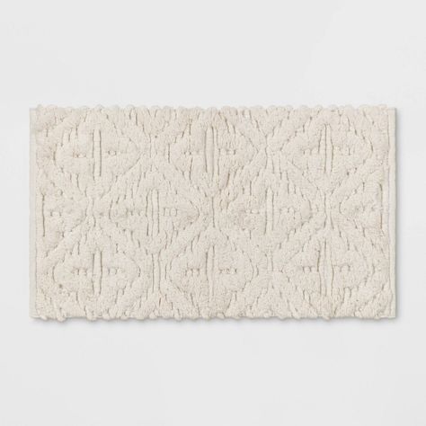 Add a plush feel to your bathroom floor with the Textured Diamond Shag Bath Rug from Opalhouse™. This handmade cream bath mat features a lovely diamond pattern and a shaggy appearance for a pop of texture and pattern. This tufted rectangular bath mat is made from 100% cotton material that is soft and fluffy, creating a perfect spot to dry off your feet every time you step out of the shower. This is your house. Where you create spaces as bold as your spirit. Collect objects as inspired as your dr Bath Mat Target, Powder Room Bath Rug, Cream Bathroom Rugs, Mcm Bathroom Rug, Guest Bathroom Bath Mats & Rugs, Cream Bathroom Rug, Tan Bathroom Rug, Spa Bathroom Rugs Bath Mats, Spa Bathroom Rug