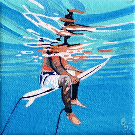 Surf Art Canvas, Surfer Acrylic Painting, Painting Of A Surfboard, Surfer Painting Acrylic, Abstract Surfer Painting, Surfer Painting Easy, Surfboard Painting On Canvas, Surf Painting Easy, Surfer Drawing
