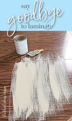 Upcycling, How To Refinish Laminate Furniture, Painting Laminate Table, Black Painted Table, Painting Laminate Wood, Refinishing Laminate Furniture, Laminate Furniture Makeover, Granny Magic, Chalk Paint Desk