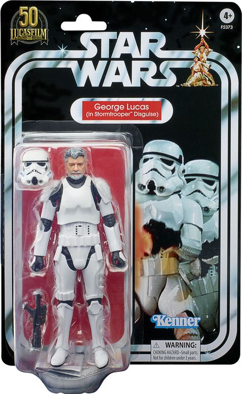 We pay homage to George Lucas and his remarkable accomplishments in film with a likeness of the director himself, clad in the distinctive armor of Imperial stormtrooper.Kids and collectors alike can imagine the biggest battles and missions in the Star Wars saga with figures from Star Wars The Black Series! With exquisite features and decoration, this series embodies the quality and realism that Star Wars devotees love. Star Wars The Black Series includes figures, vehicles, and roleplay items fro Imperial Stormtrooper, Big Battle, Star Wars Black Series, Star Wars Figures, George Lucas, The Director, Star Wars Toys, Star Wars Collection, A New Hope