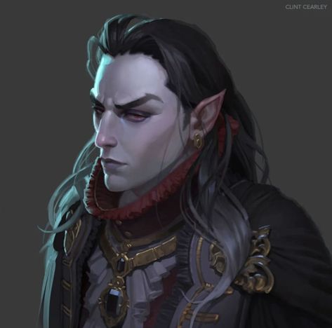 Rahadin Dnd, Dnd Strahd Von Zarovich Art, Strahd Dnd Fanart, Dusk Elf, Castle Ravenloft, Vampire Portrait, Shadar Kai, Curse Of Strahd, Dark Elves