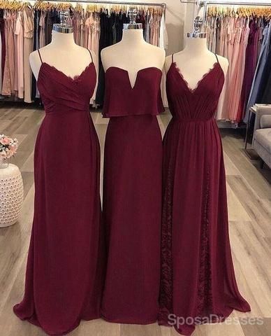 Exclusive Collection of Long Bridesmaid Dresses | SposaDresses Pnina Tornai, Chiffon Styles, Sukienki Maksi, Unique Bridesmaid Dresses, Wedding Party Bridesmaid, Burgundy Bridesmaid, Winter Formal Dresses, Dress For Wedding, Burgundy Bridesmaid Dresses