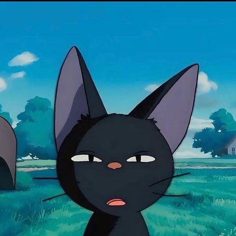 𝙈𝙔 𝙂𝙃𝙄𝘽𝙇𝙄 on Instagram: "Jiji 😆" Anime, Kiki's Delivery Service, Aesthetic Cat, Tag Someone Who, Double Tap, Tag Someone, Delivery Service, Black Cat, Tap