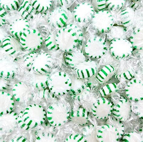 Amazon.com : LaetaFood Arcor Spearmint Starlights Discs Individually Wrapped Hard Candy - 1 Pound Bag : Grocery & Gourmet Food Mint Candy Aesthetic, Spearmint Aesthetic, Green Candy Aesthetic, Mint Food, Dandy Man, Candy Mints, Mints Candy, Starlight Mints, Homemade Lollipops