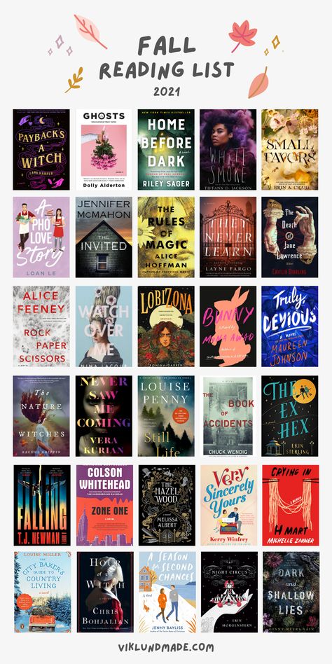 Fall Books Booktok, Autumn Book Reading Lists, October Book Recommendations, Comforting Books To Read, Book To Read List, Fall Book Challenge, Ya Fall Books, Good Fall Books To Read, Fall Thriller Books