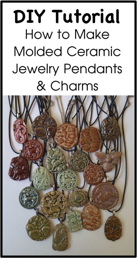 Clay Pendants Diy How To Make, How To Make Clay Pendants, Diy Clay Beads How To Make, Ceramic Clay Jewelry, Pottery Jewelry Ideas, Ceramic Jewelry Ideas, Making Clay Jewelry, How To Make Clay Beads, Diy Ceramic Clay