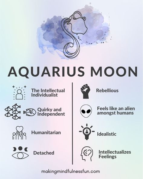 Aquarius Moon Traits, Aquarius Moon Woman, Gemini X Aquarius, Aquarius Emotions, Aquarius Birth Stone, Aquarius Moon Aesthetic, Aquarius Core, Aquarius Witch, Aquarius Moon Sign