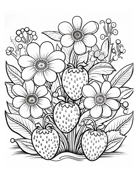 Free Printable Strawberry Coloring Pages Embroidery Coloring Pages, Printable Colouring In Sheets, Strawberry Colouring Pages, Strawberry Coloring Pages Free Printable, Pattern Coloring Pages Free Printable, Free Gnome Coloring Pages Free Printable, Downloadable Coloring Pages Free, Pictures To Colour In Free Printable, Cartoon Coloring Pages Free Printable