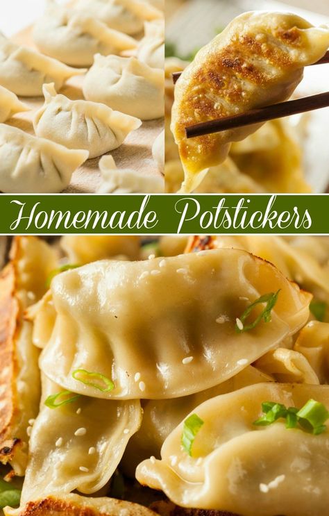 Chinese Dumplings - Potstickers - are easy to make and taste SO much better when you make them homemade! #ChineseDumplings #Potstickers #Pork #TakeOut #Dumplings #PorkDumplings #ChineseFoodRecipes #ChineseRecipes #DumplingRecipes Homemade Potstickers, Potstickers Recipe, Resep Diet Sehat, Homemade Chinese Food, Mapo Tofu, Chinese Dumplings, Resep Diet, Easy Chinese Recipes, Wontons