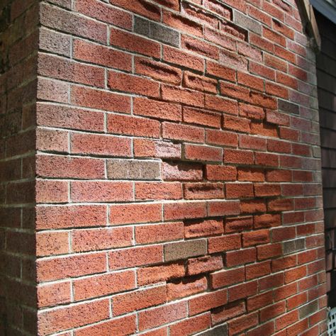 Exterior Chimney Makeover, Brick Restoration, Fireplace Damper, Mortar Repair, Reface Fireplace, Fraction Chart, Brick Repair, Brick Face, Brick Chimney