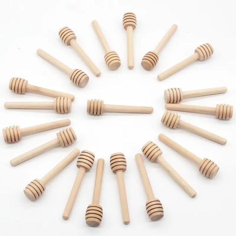 Solid Wood Honey Sticks Perfect Mixing Dispensing Serving - Temu Honey Stirrer, Honey Coffee, Honey Spoons, Honey Sticks, Eid Al-adha, Honey Dipper, Stir Sticks, Wood Spoon, Honey Jar