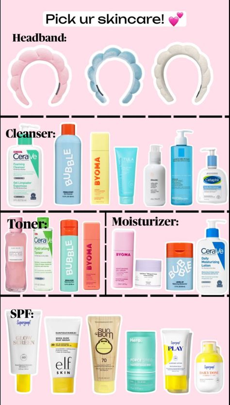 Pick out ur skincare routine! Cerave Aesthetic, Goals Board, Preppy Skincare, Skincare Inspiration, Skin Advice, Skin Care Routine Order, Sephora Skin Care, Basic Skin Care Routine, Hydrating Toner