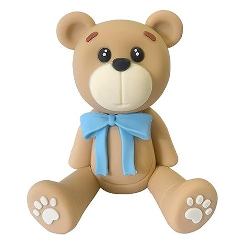 3d Bear Cake, Teddy Bear Cake Topper, Fondant Teddy Bear, Teddy Bear Cake, Baby Shower Images, Bear Cake Topper, Teddy Bear Cakes, Bear Cake, Fondant Cake Toppers