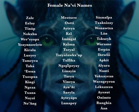 Avatar Pandora Names, Avatar Female Na'vi, Avatar Characters Names, Metikyana Avatar Oc, Na’vi Female Oc, Tree Of Souls Avatar Wallpaper, Na’vi Language Avatar, Avatar Navi Words, Avatar Dr Names