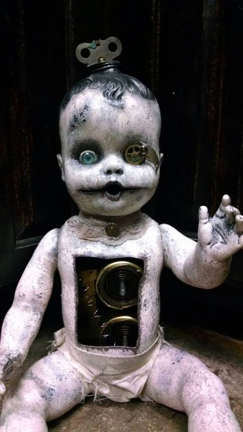 Creepy Steampunk, Creepy Baby Dolls, Steampunk Dolls, Creepy Toys, Scary Dolls, Creepy Stuff, Creepy Doll, Haunted Dolls, Ange Demon