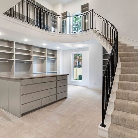 2 Floor Closet Walk In, 2 Floor Walk In Closet, Luxury 2 Story Closet, Walk In Closet 2 Floors, Walk In Closet Two Floors, Walk In Closet With Stairs, Two Story Walk In Closet, Two Story Master Closet, 2 Story Walk In Closet