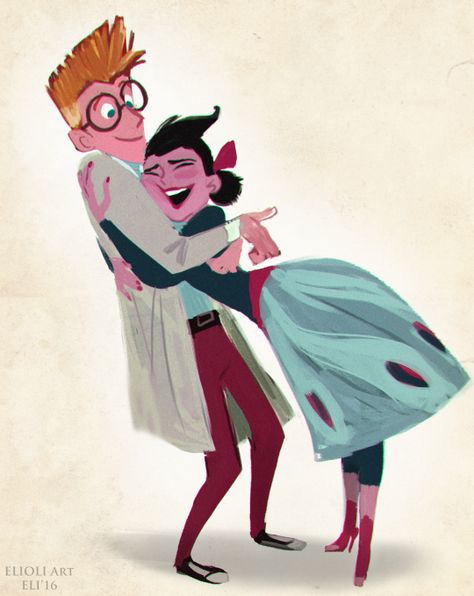 Art by Elena and Olivia Ceballos a.k.a Elioli*   • Blog/Website | (www.elioli-art.tumblr.com)    ★ || CHARACTER DESIGN REFERENCES™ (https://www.facebook.com/CharacterDesignReferences & https://www.pinterest.com/characterdesigh) • Love Character Design? Join the #CDChallenge (link→ https://www.facebook.com/groups/CharacterDesignChallenge) Share your unique vision of a theme, promote your art in a community of over 50.000 artists! || ★ Disney Couples, Tumblr, Elioli Art, Meet The Robinsons, The Robinsons, Desenhos Love, Meet The Robinson, Film Anime, Art Tumblr