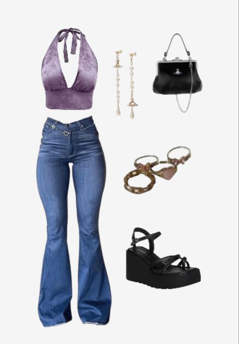 1994 Outfits, Aventura Concert Outfit, Megan Stallion, Halter Tops Outfit, Looks Hip Hop, Leni Klum, 2000s Outfit, Outfits 2000s, Latina Fashion Outfits