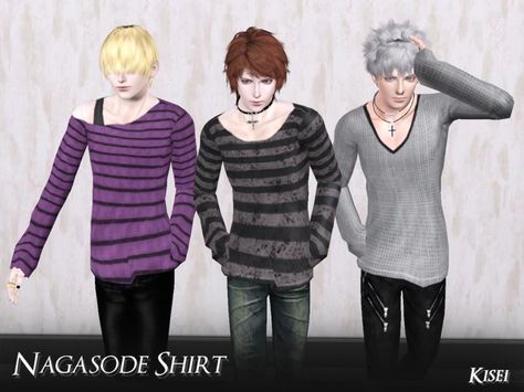 athem2310's Nagasode Shirt - Kisei Sims 3 Clothes Cc, Sims 3 Cc Clothes, Sims 3 Clothing, Sims 3 Cc, Emo Shirts, Ts3 Cc, Sims 3 Cc Finds, Sims 3 Mods, Alt Clothes