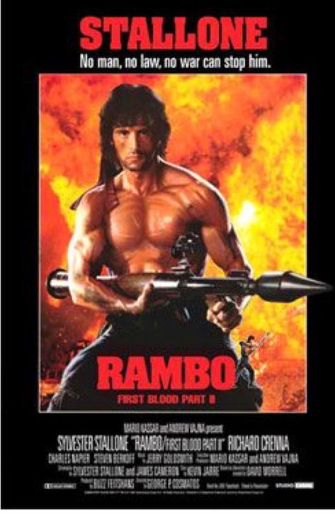 Rambo 2, Rambo First Blood, Sylvester Stallone Rambo, Theater Posters, Movie Theater Decor, 80s Movie Posters, Action Movie Poster, John Rambo, First Blood