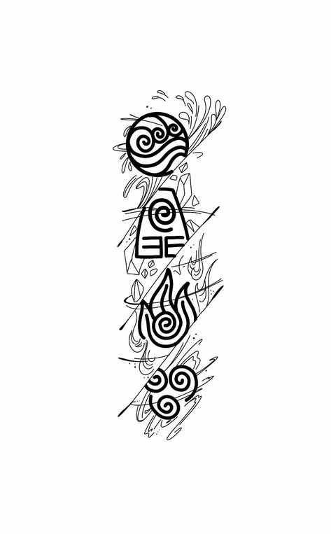 Scorpio Men Tattoo, Oppa Tattoo Avatar, Avatar Tattoo Ideas The Last Airbender, Avatar Kyoshi Tattoo, Avatar Elements Tattoo, Fire Nation Tattoo, Divergent Tattoo, Element Tattoo, Atla Tattoo