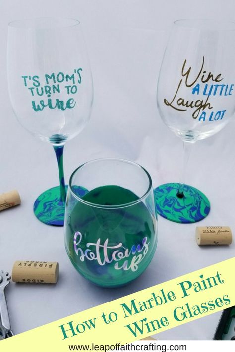 The 19 Best Cricut Craft DIY Projects - The Little Frugal House Personalized Wine Glasses Diy, Diy Wine Glasses Painted, Bridesmaid Wine Glasses, How To Make Glitter, Glitter Wine Glasses, Bridesmaid Diy, Diy Wine Glasses, Personalized Wine Glasses, Diy Marble