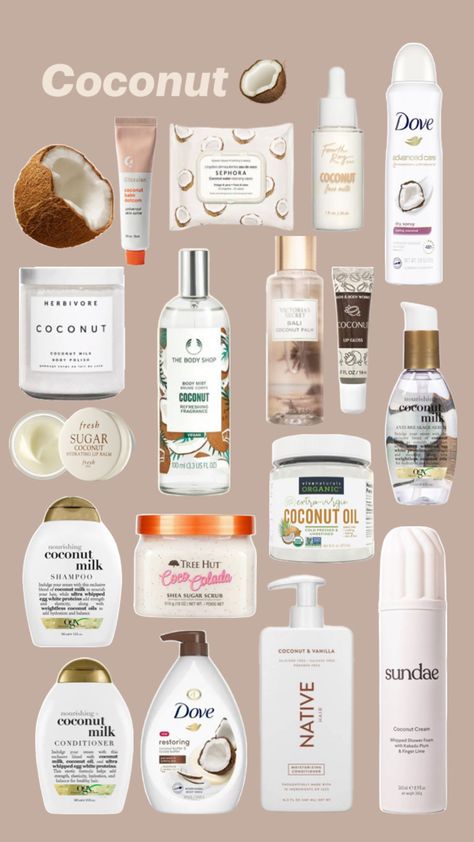 How To Smell Heavenly, Shower Combo Products, Ways To Smell Good All Day, Coconut Scent Combo, Scent Layering Combo, Coconut Smelling Products, How To Smell Like Coconut, Best Scent Combos, Coconut Body Care