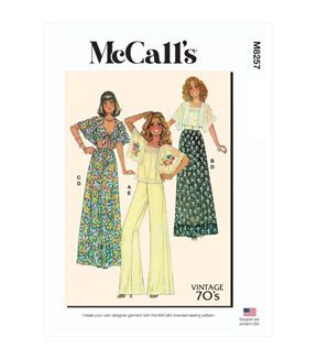 70s Bell Bottoms, 70s Mode, Style Année 70, Vintage Wrap Dress, 70s Sewing Patterns, Womens Boho Tops, Patron Vintage, Skirt And Pants, Crop Top Pattern
