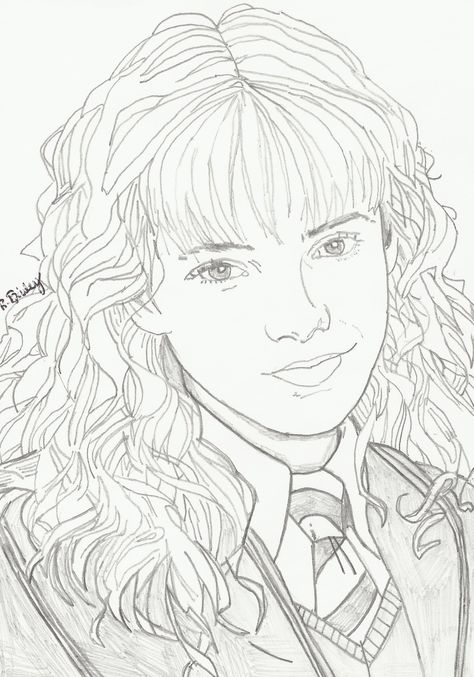 Hermione Granger Hermione Granger Coloring Pages, Harry Potter Hermione Drawing, Drawing Hermione Granger, Hermione Granger Drawing Sketch, Hermione Granger Drawing Easy, How To Draw Hermione Granger, Harry Potter Boyama, Hermoine Granger Drawing, Hermione Granger Sketch