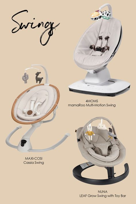 Maxi Cosi Cassia Swing, 4 Moms Swing, Baby Accessories Organization, Everything You Need For A Baby, Things You Need For A Baby, Baby Gadgets Must Have, Best Baby Swing, Baby Tech, Gender Neutral Baby Nursery