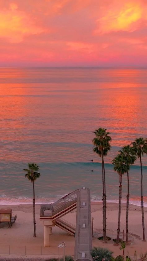 Los Angeles Sunset, Los Angeles Wallpaper, Los Angeles Aesthetic, Surfing Aesthetic, Instagram Places, Beach Video, Los Angeles Beaches, Hits Different, California Sunset