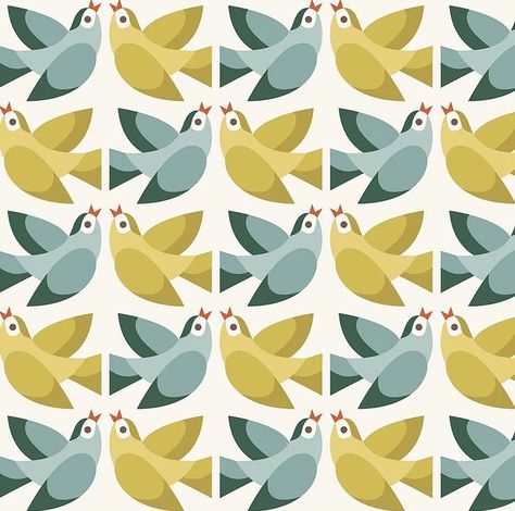 Rex London Croquis, Magick Art, Repeated Pattern, Birds Pattern, London Gifts, Hand Carved Stamps, Bird Quilt, Cute Bird, Bird Pattern