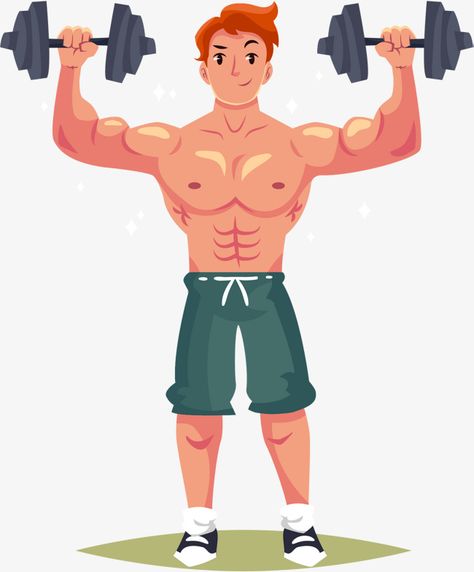 Cartoon Fitness Art, Gym Cartoon Art, Fitness Animation, Exercise Cartoon, Gym Clipart, Fitness Cartoon, Exercise Illustration, Beard Cartoon, Fitness Vector