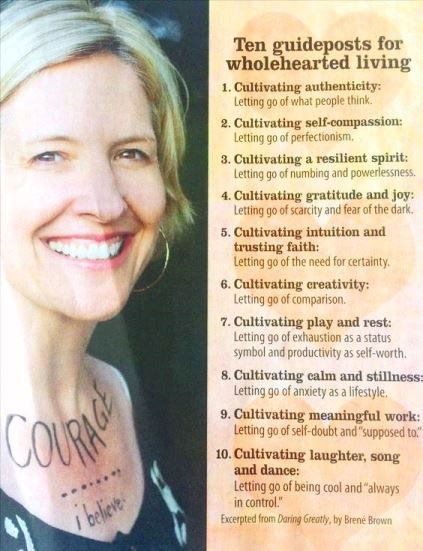 CULTIVATING WHOLEHEARTED LIVING IN MIDLIFE Brene Brown Authenticity, Braving Brene Brown, Values Worksheet, Wholehearted Living, Areas Of Life, Brown Quotes, Brene Brown Quotes, Brené Brown, Daring Greatly