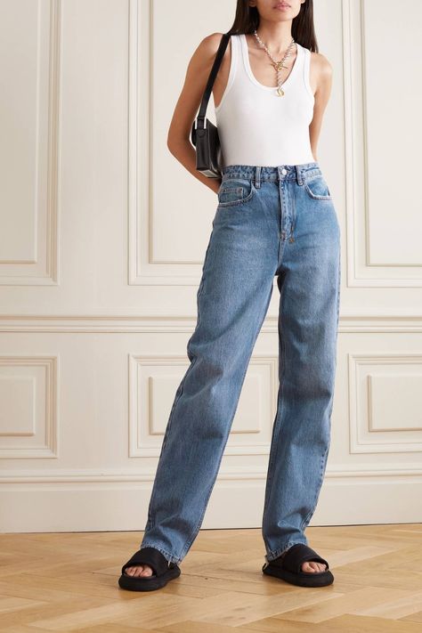 Straight Jeans Outfit, Big Jeans, 2021 Outfits, Denim Jeans Outfit, Affordable Jeans, Daytime Outfit, Oversized Jeans, Trendy Jeans, Straight Cut Jeans